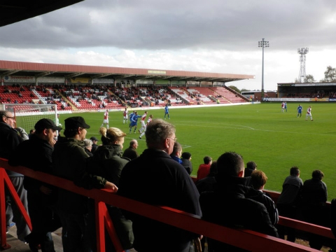 M&N Heating Sponsor Hospice Shield at Aggborough Stadium