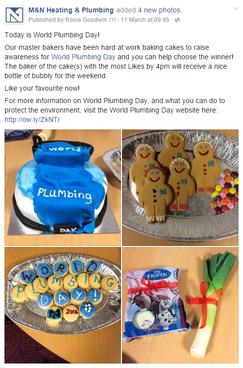 World Plumbing Day Baking Competition